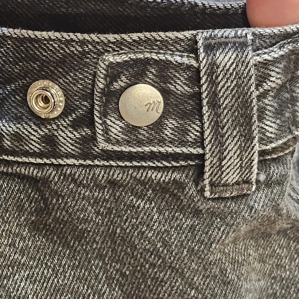 Madewell Womens Low Slung Straight Cargo Jeans Ranney Wash Snap Pockets‎ Size 26